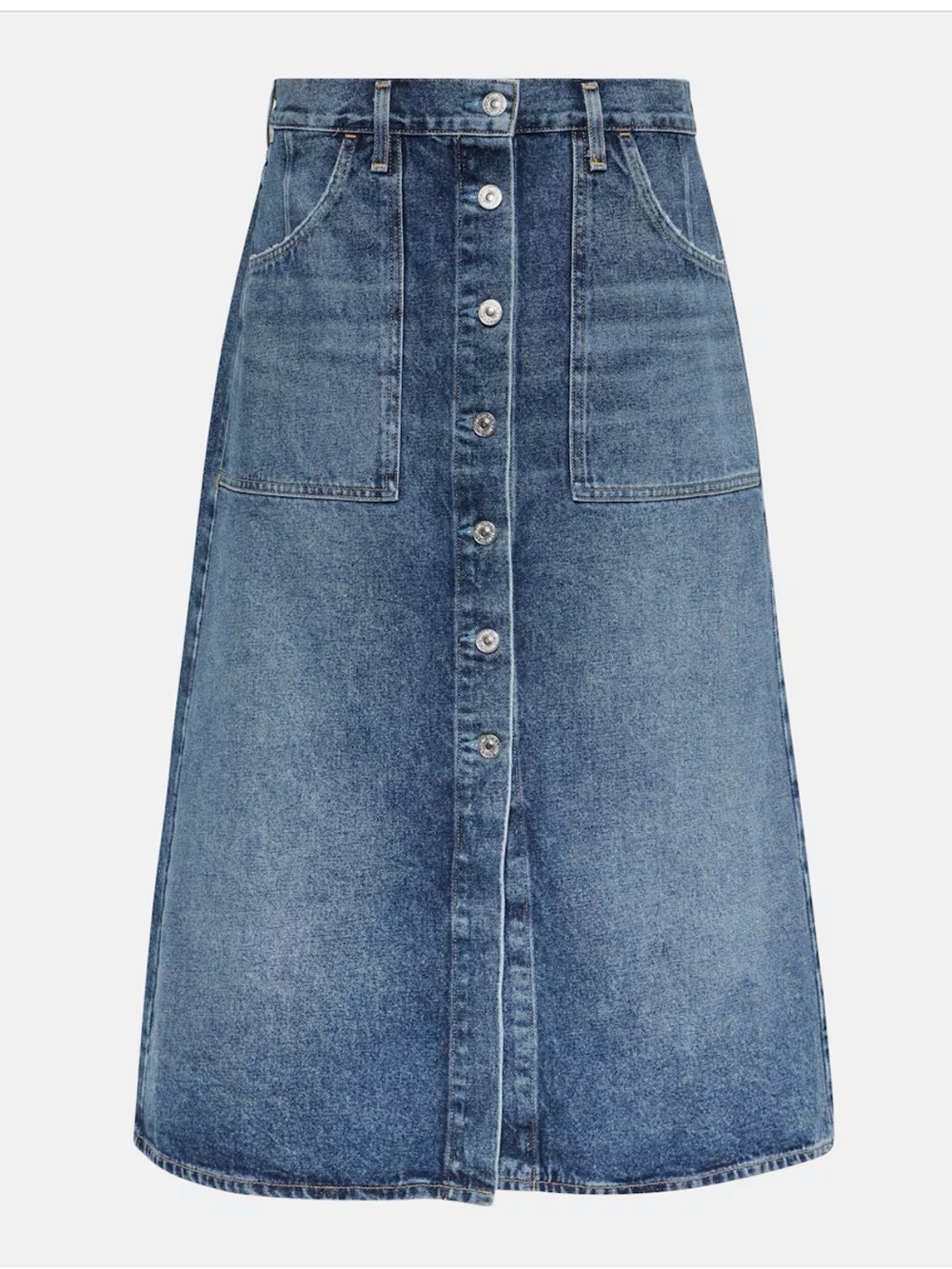Citizens of Humanity Anouk Denim Button Down midi Skirt
